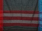 Dark Green ilkal Cotton Handloom Saree with Checks and Ganga-Jamuna Border Design No Blouse - Global Threads | Grocsy