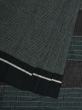 Dark Green ilkal Cotton Handloom Saree with Checks Design No Blouse - Global Threads | Grocsy