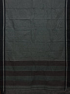 Dark Green ilkal Cotton Handloom Saree with Checks Design No Blouse - Global Threads | Grocsy