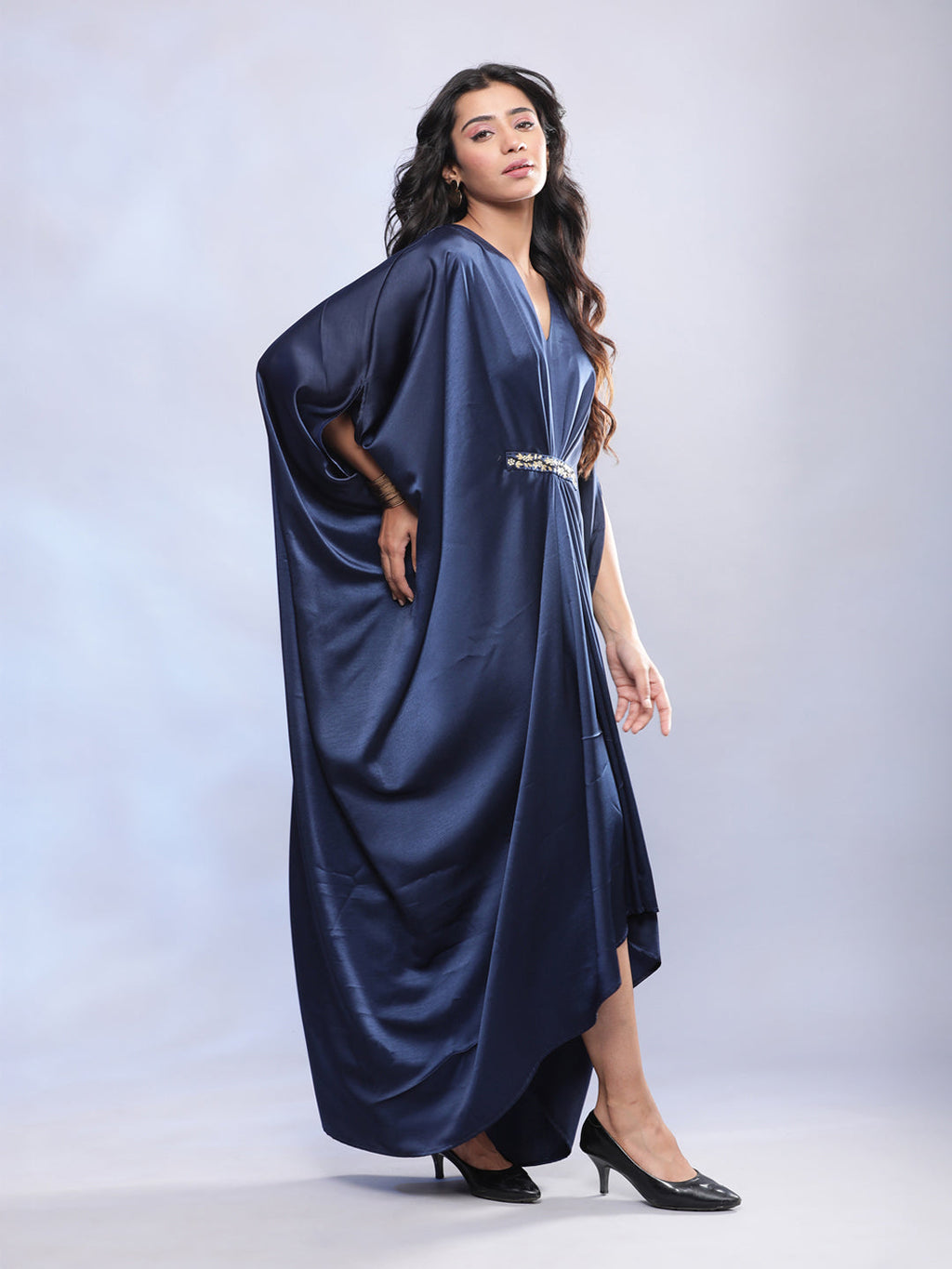 BohoJazz Dark Night Drape Cowl Kaftan | Grocsy