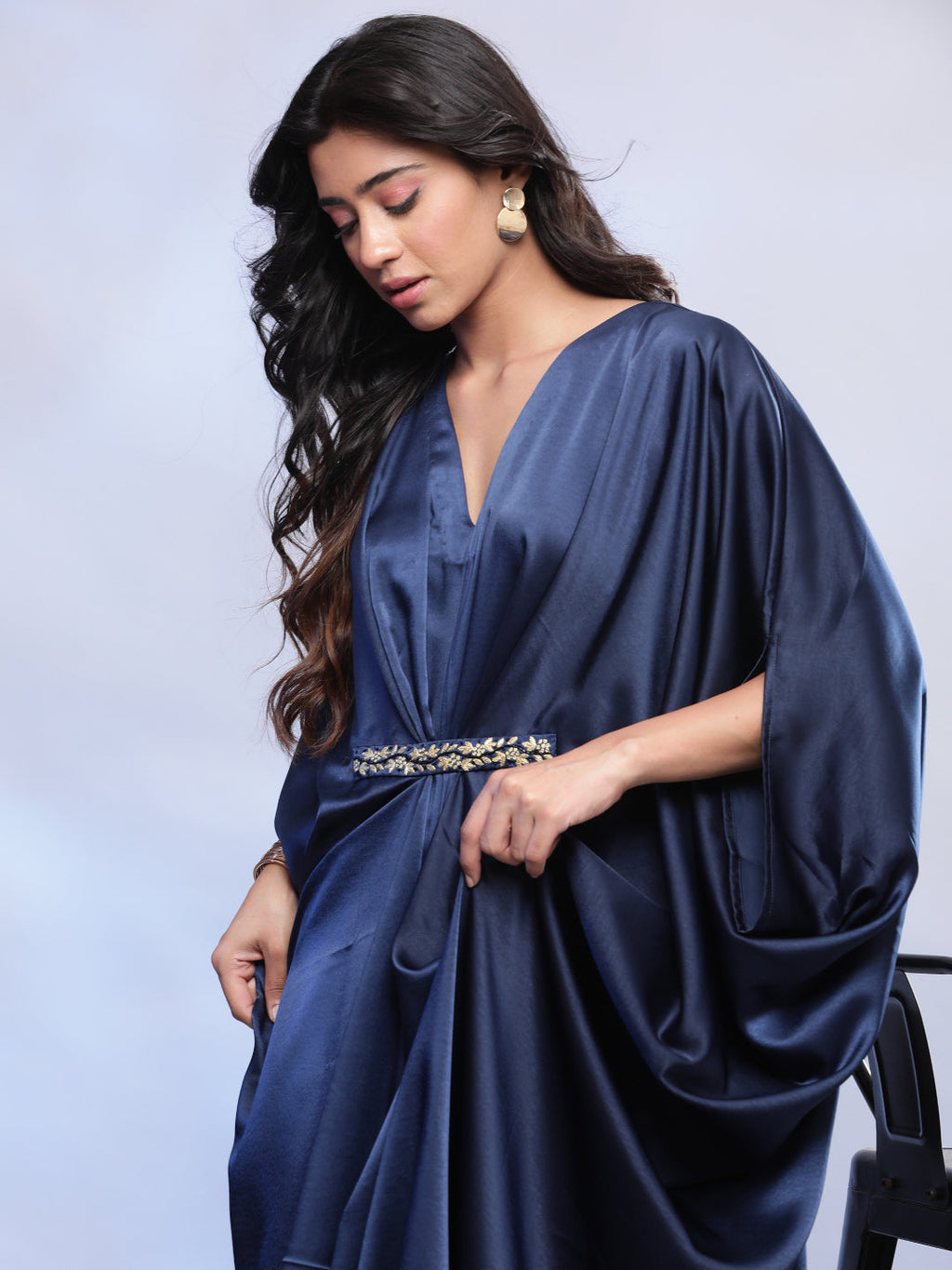 BohoJazz Dark Night Drape Cowl Kaftan | Grocsy