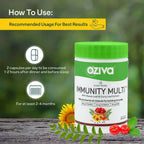 OZiva Plant Based Immunity Multivitamin with Guava Leaf & Curry Leaf Extract Capsules | Grocsy
