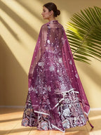 Tulsi Art Dazzling Wine Sequins Net Engagement Wear Lehenga Choli | Grocsy