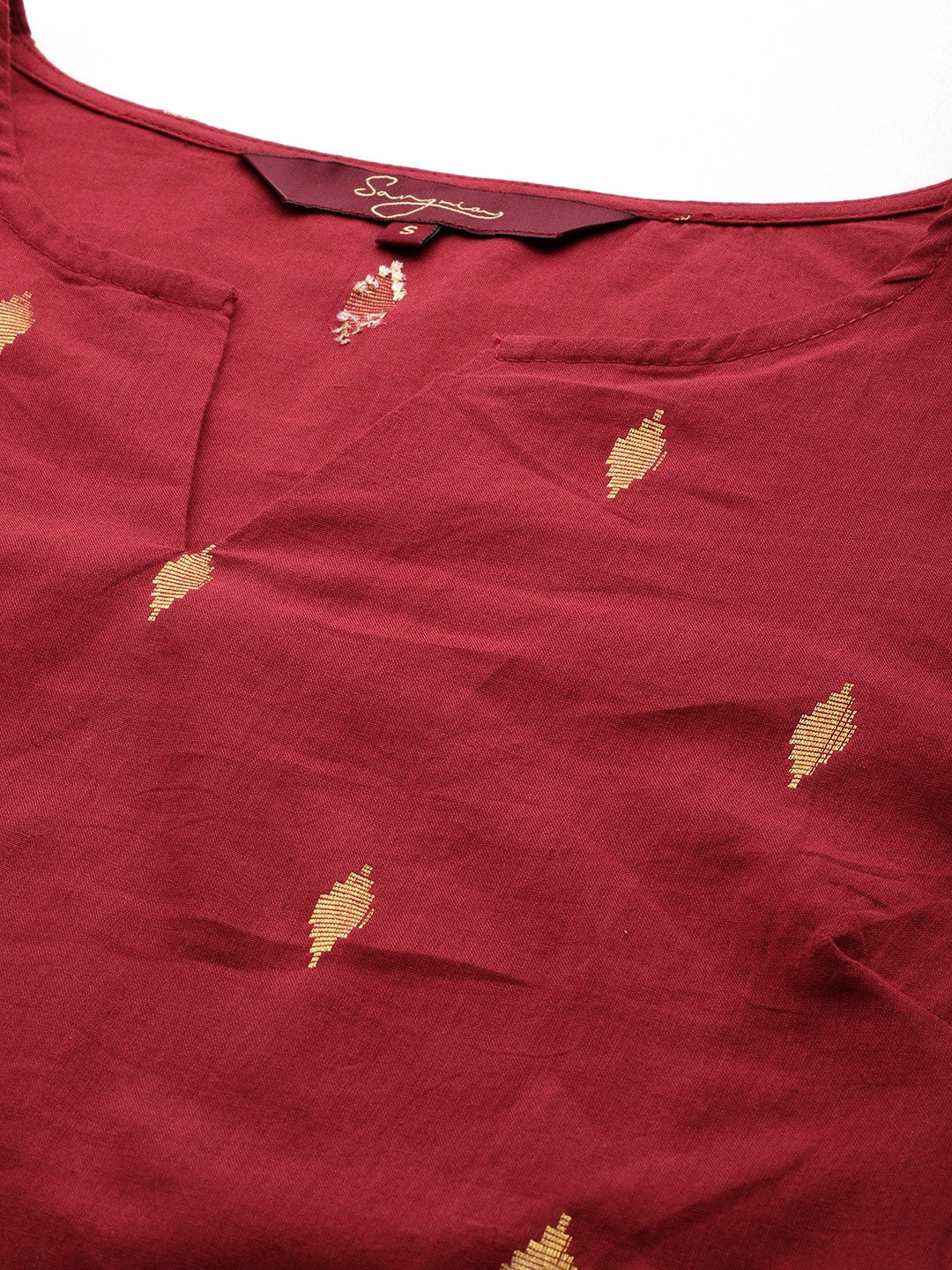 Sangria Geometric Printed Kurta | Grocsy