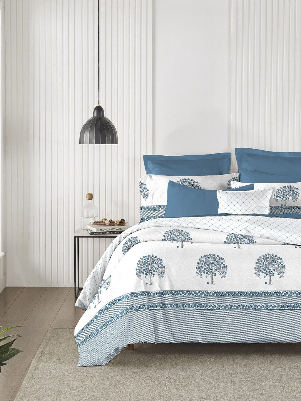 MYTRIDENT Road To Jaipur Purple Printed Cotton 210 TC King Bedsheet with 2 Pillow Covers | Grocsy