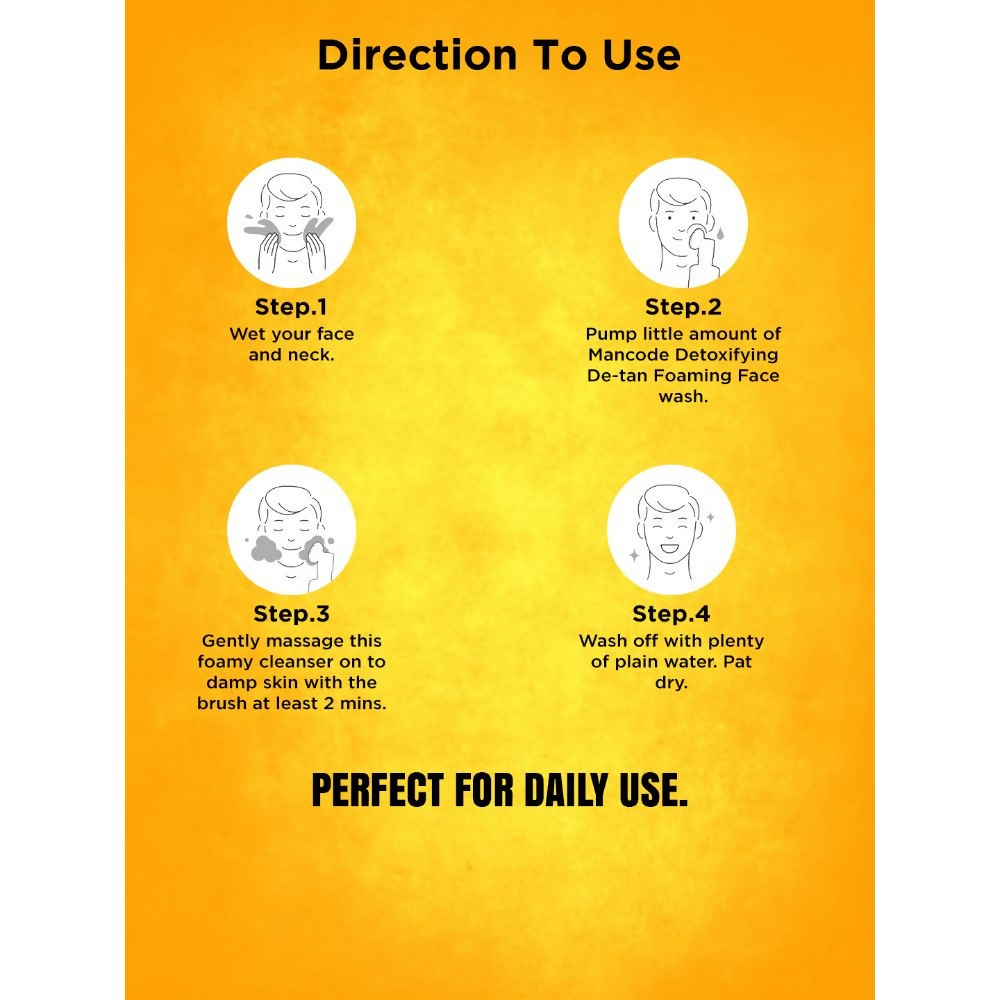Mancode Detoxifying De Tan Foaming Face Wash | Grocsy