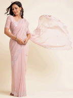 kasee Embellished Sequinned Poly Georgette Saree | Grocsy