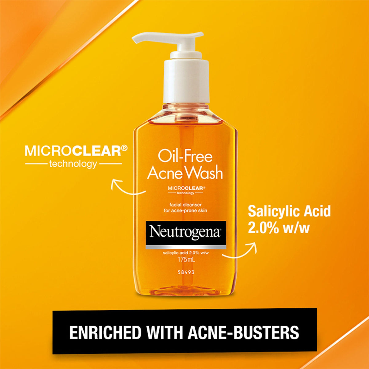 Neutrogena Monsoon Bestseller Duo - Oil-Free Acne Wash + Face Moisturizer For Supercharged Hydration | Grocsy