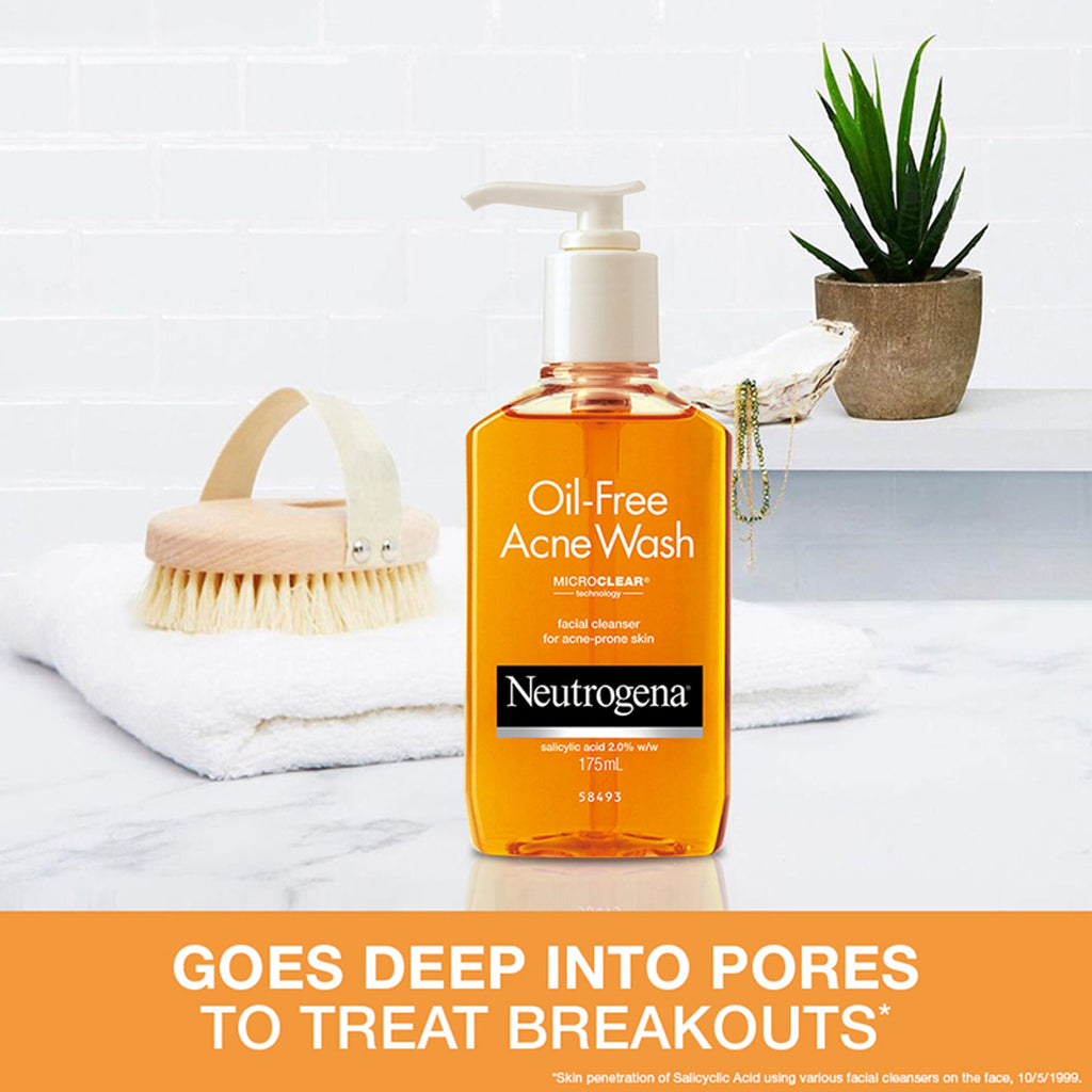 Neutrogena Monsoon Bestseller Duo - Oil-Free Acne Wash + Face Moisturizer For Supercharged Hydration | Grocsy