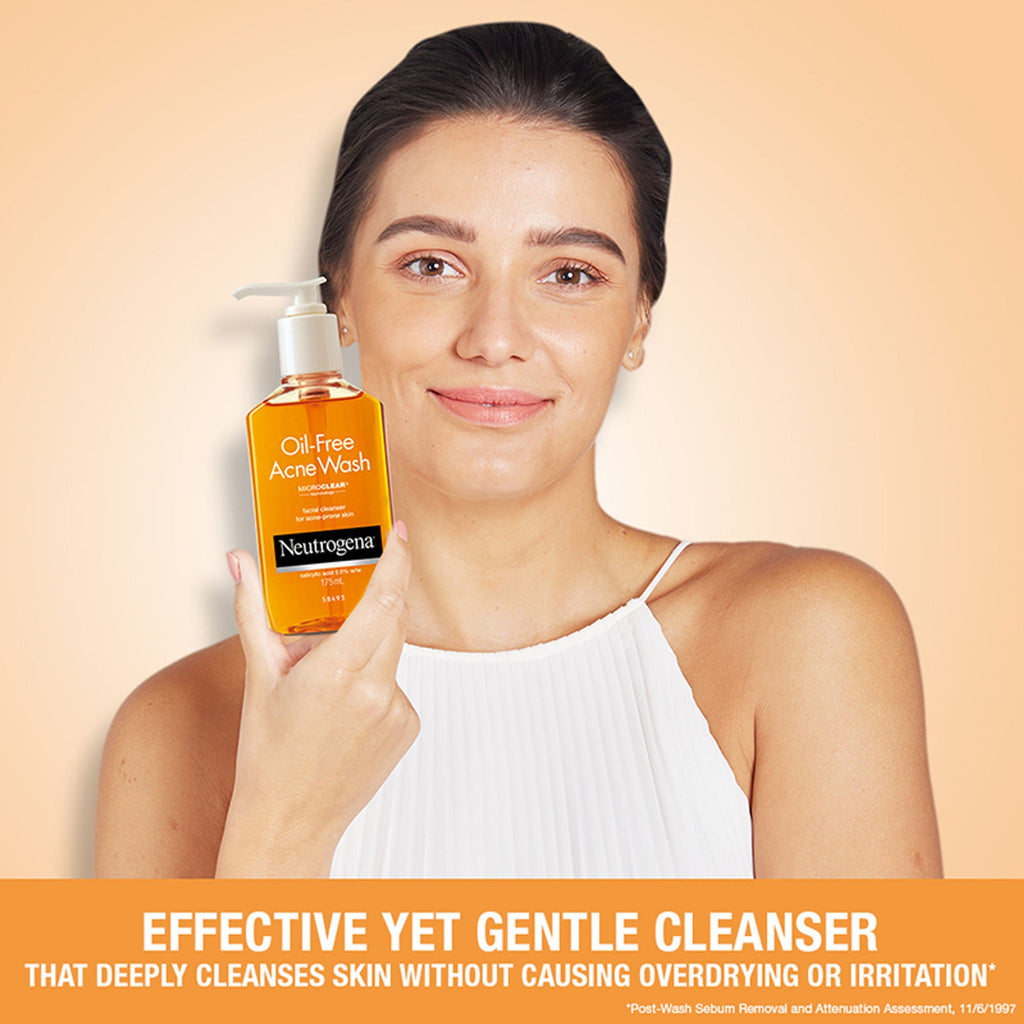 Neutrogena Monsoon Bestseller Duo - Oil-Free Acne Wash + Face Moisturizer For Supercharged Hydration | Grocsy