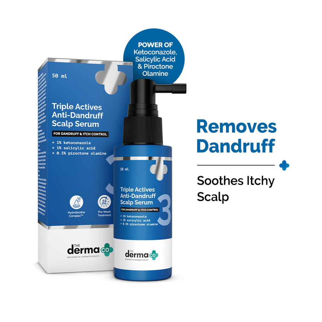 The Derma Co Triple Actives Anti-Dandruff Scalp Serum | Grocsy