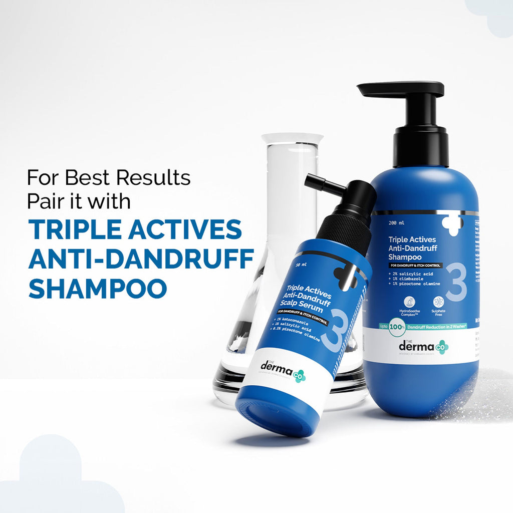 The Derma Co Triple Actives Anti-Dandruff Scalp Serum | Grocsy