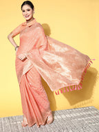 Saree Mall Ethnic Motifs With Woven Design Border Saree | Grocsy