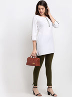 TAG 7 Women Olive Green & Brown Pack of 2 Leggings | Grocsy
