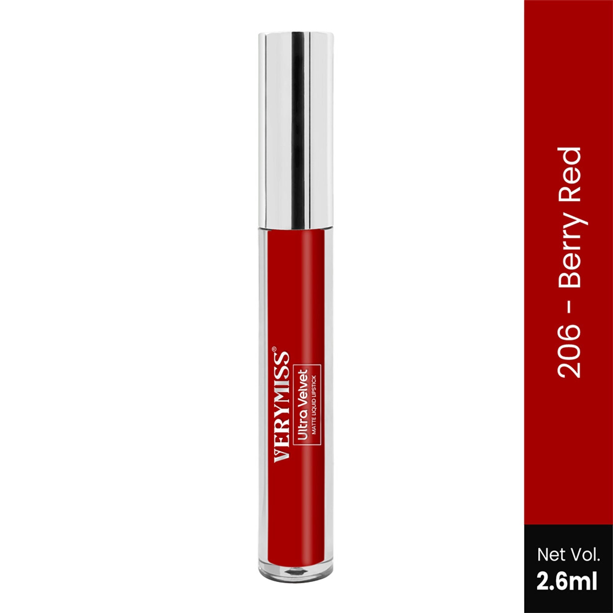 VERYMISS Ultra Velvet Matte Liquid Lipstick - 206 Berry Red | Grocsy
