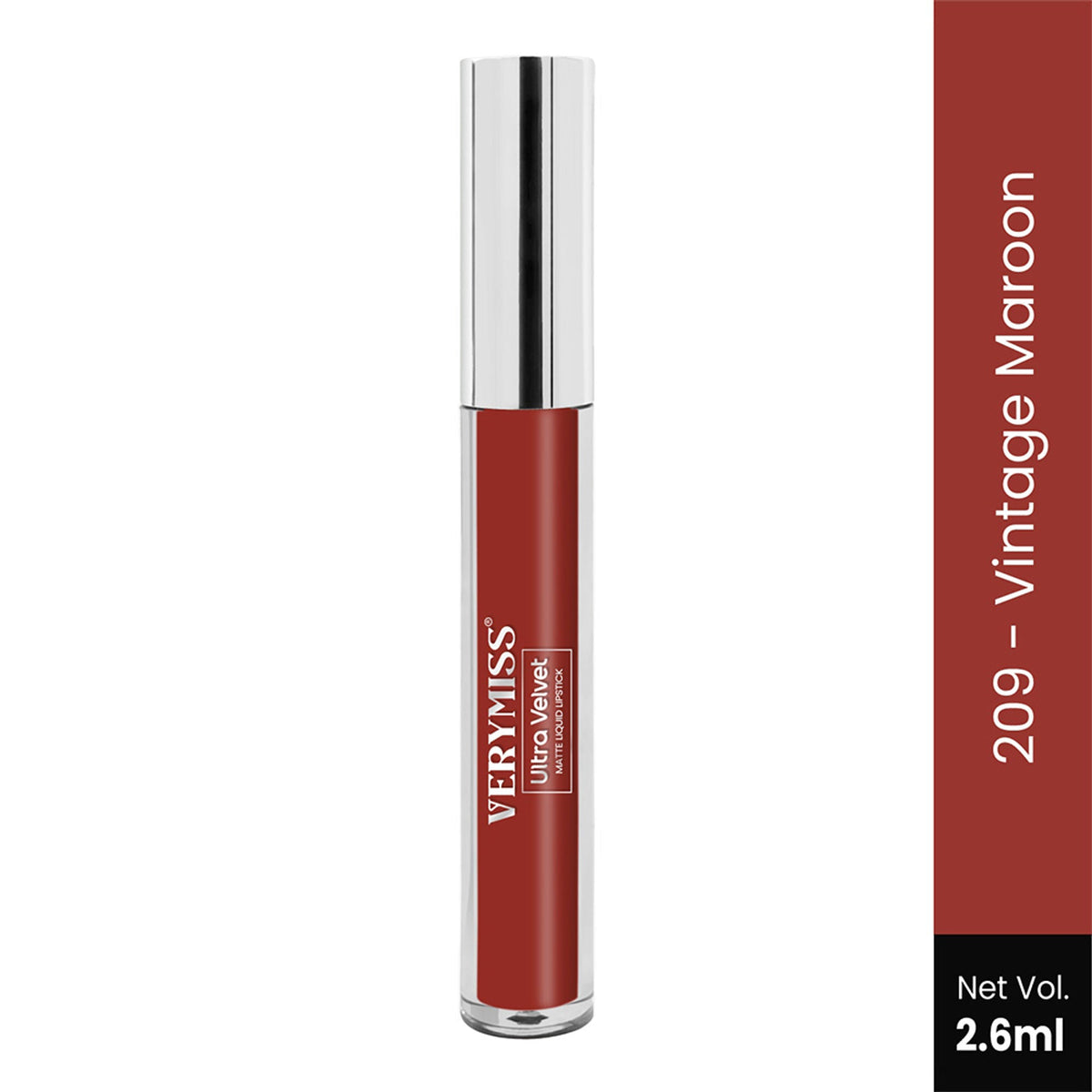 VERYMISS Ultra Velvet Matte Liquid Lipstick - 209 Vintage Maroon | Grocsy