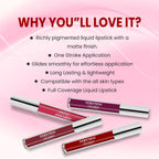 VERYMISS Set Of 4 Long Stay Velvet Matte Non Transfer Lip Color Combo 3 | Grocsy