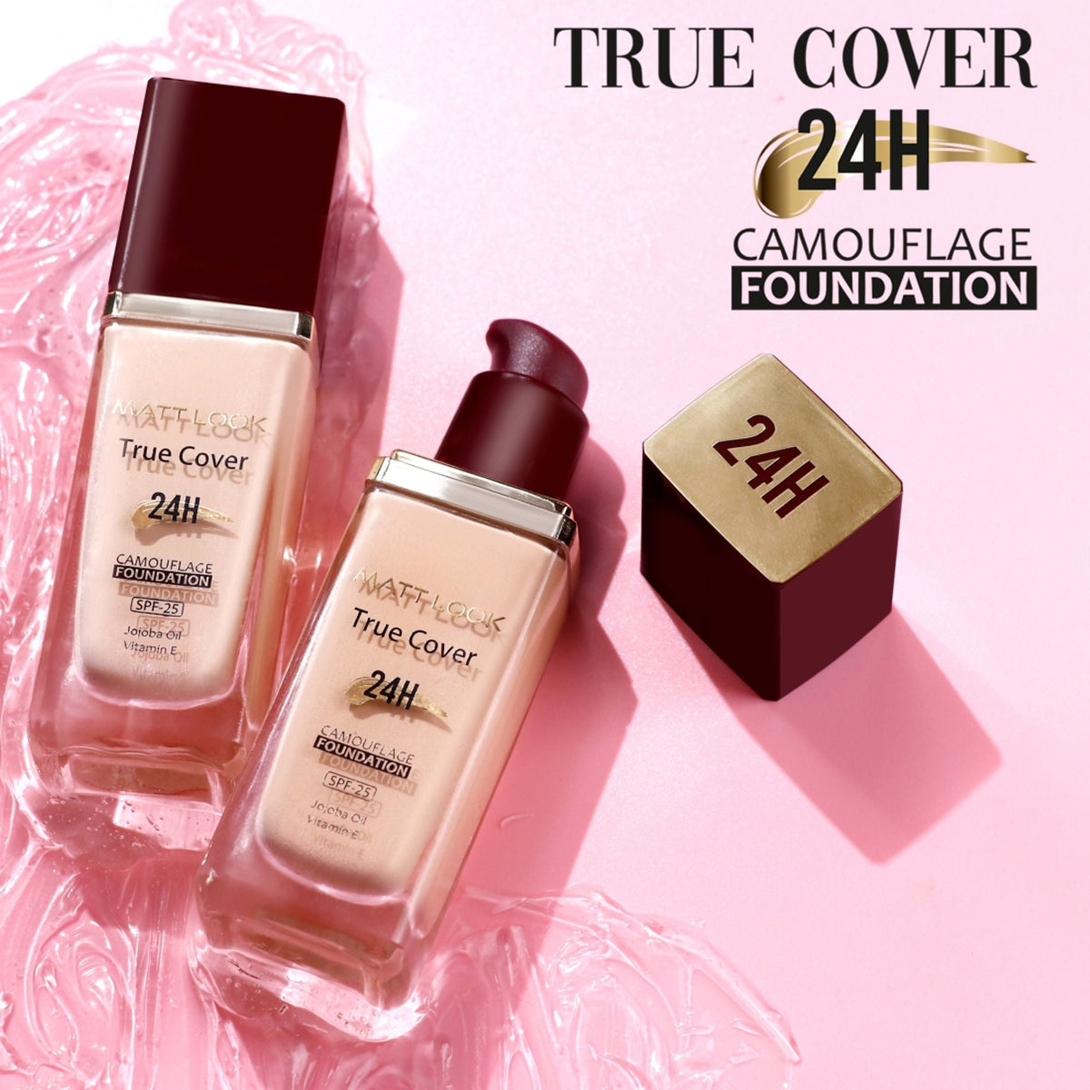 Matt Look True Cover Camouflage 24Hrs Long Stay Foundation - Rose Beige | Grocsy