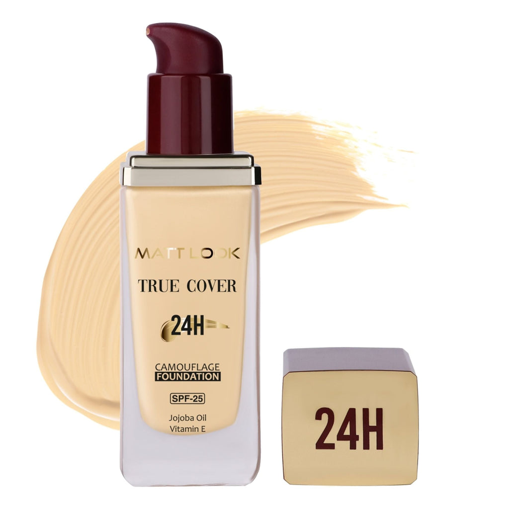 Matt Look True Cover Camouflage 24Hrs Long Stay Foundation - Warm Nude | Grocsy