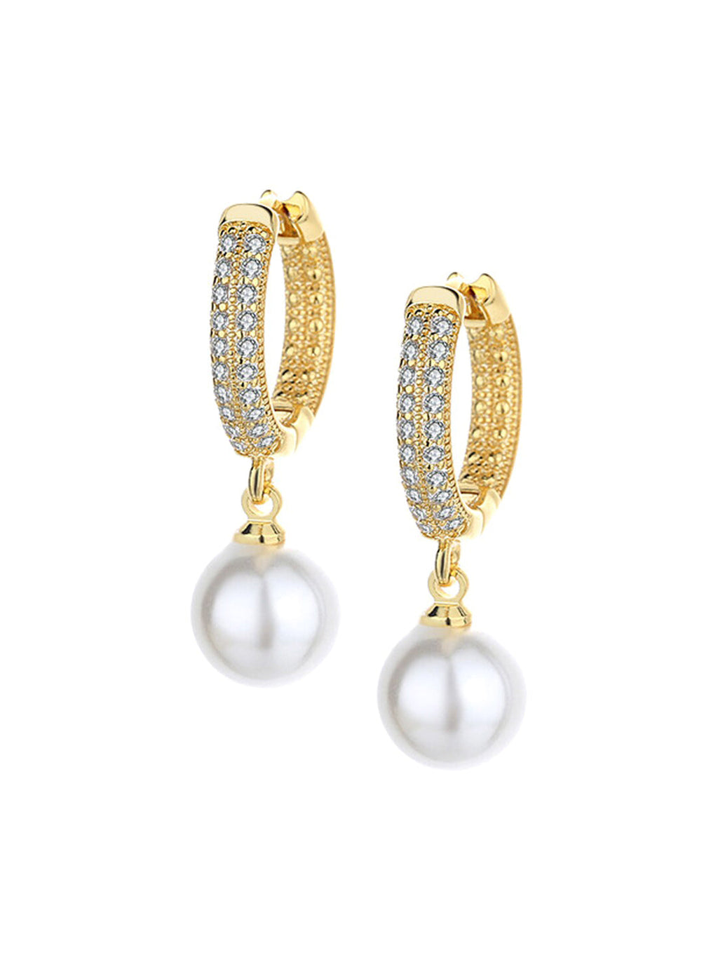Yellow Chimes Gold-Polished Circular Hoop Earrings | Grocsy