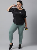 MKH Typography Printed Plus Size Drop Shoulder Sleeves Relaxed Fit Dri-FIT Sports T-shirt | Grocsy