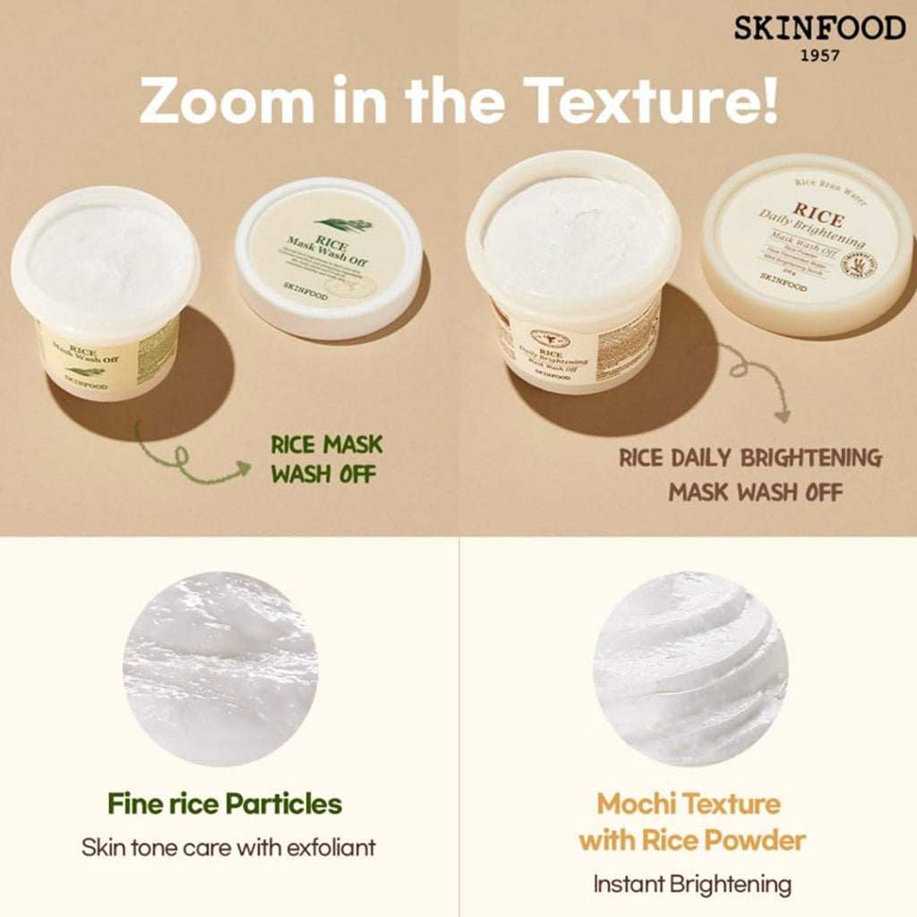 Skinfood Rice Daily Brightening Mask Wash Off | Grocsy