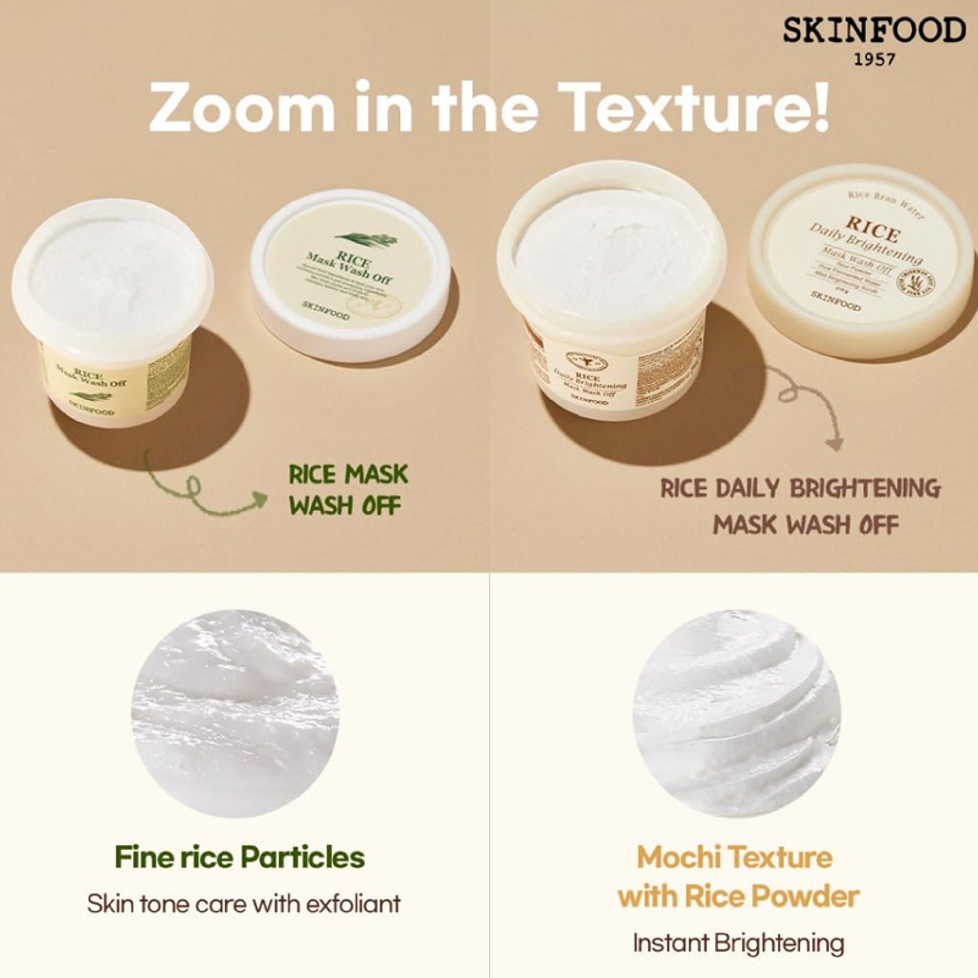 Skinfood Rice Daily Brightening Mask Wash Off | Grocsy