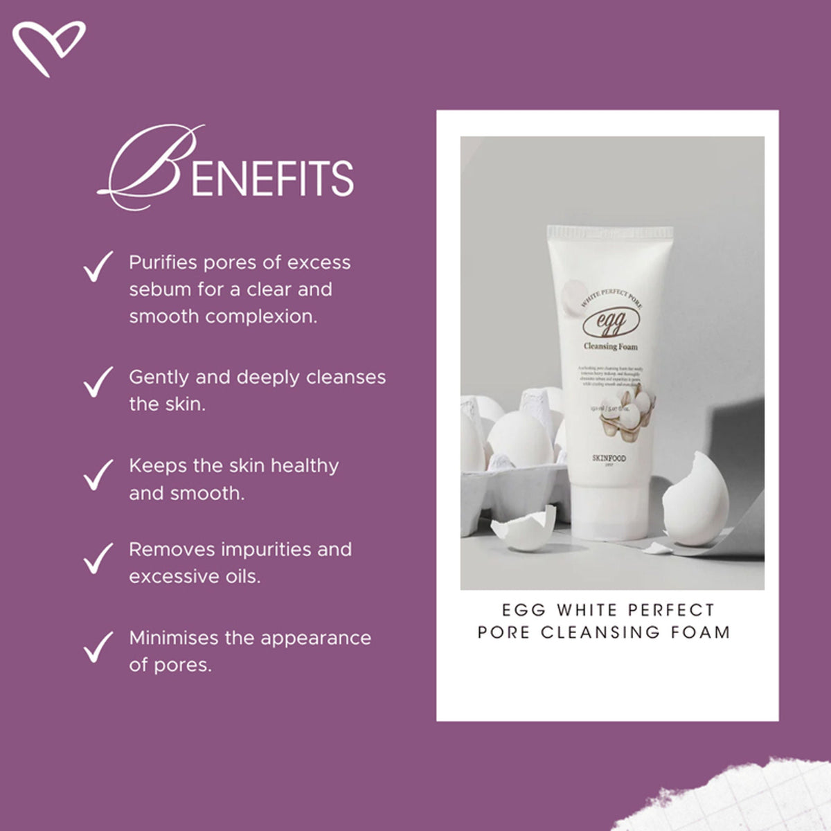 Skinfood Egg White Perfect Pore Cleansing Foam | Grocsy