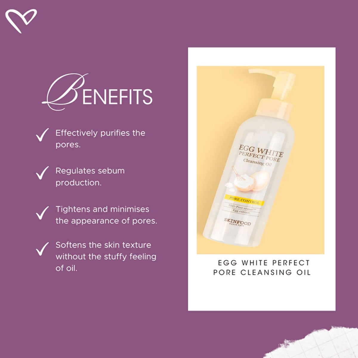 Skinfood Egg White Perfect Pore Cleansing Oil | Grocsy