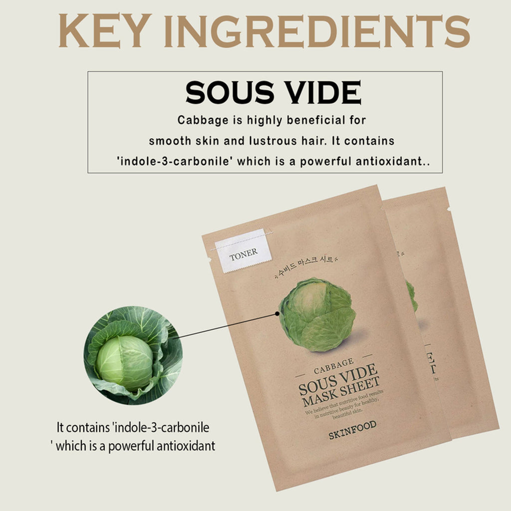 Skinfood Sous Vide Mask Sheet - Cabbage | Grocsy