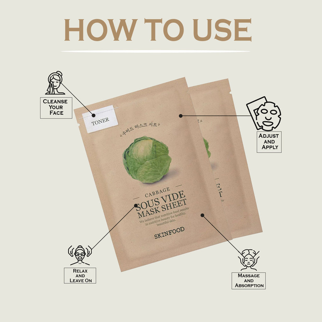 Skinfood Sous Vide Mask Sheet - Cabbage | Grocsy