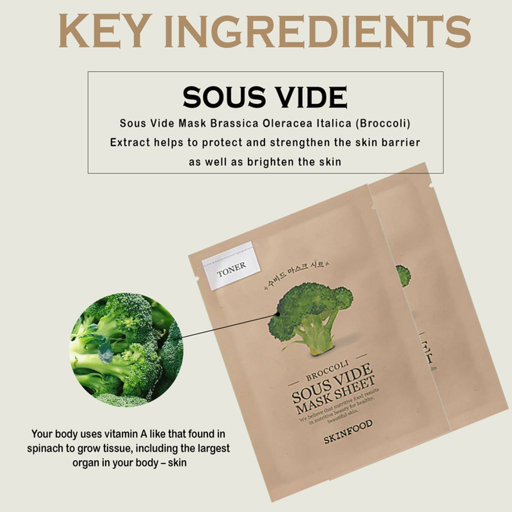 Skinfood Sous Vide Mask Sheet - Broccoli | Grocsy