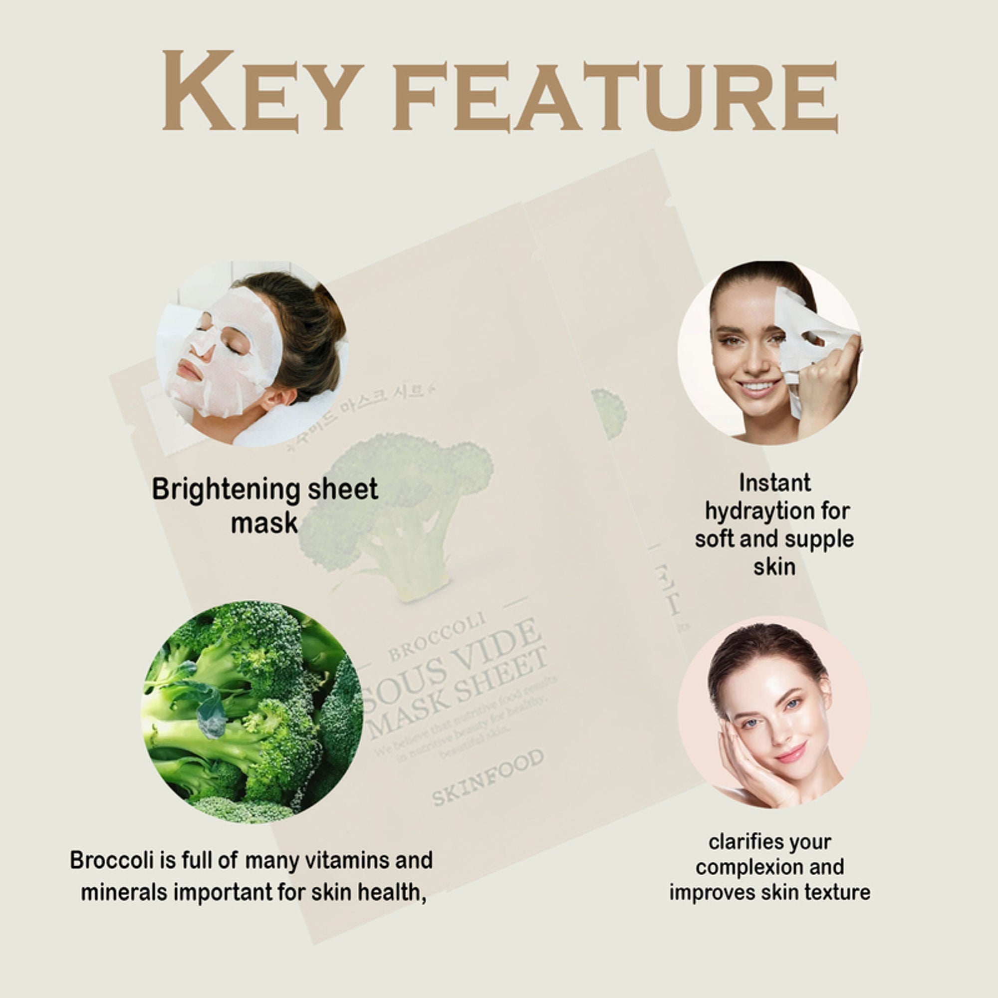 Skinfood Sous Vide Mask Sheet - Broccoli | Grocsy