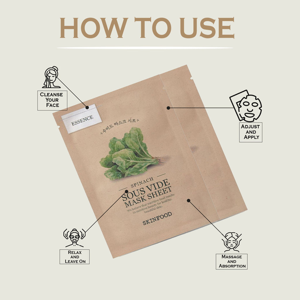 Skinfood Sous Vide Mask Sheet - Spinach | Grocsy