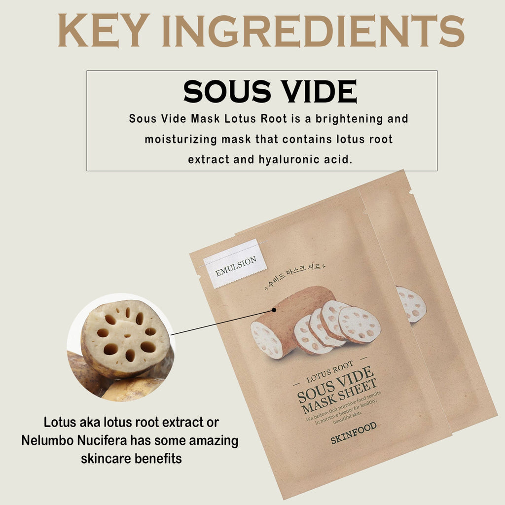 Skinfood Sous Vide Mask Sheet - Lotus Root | Grocsy