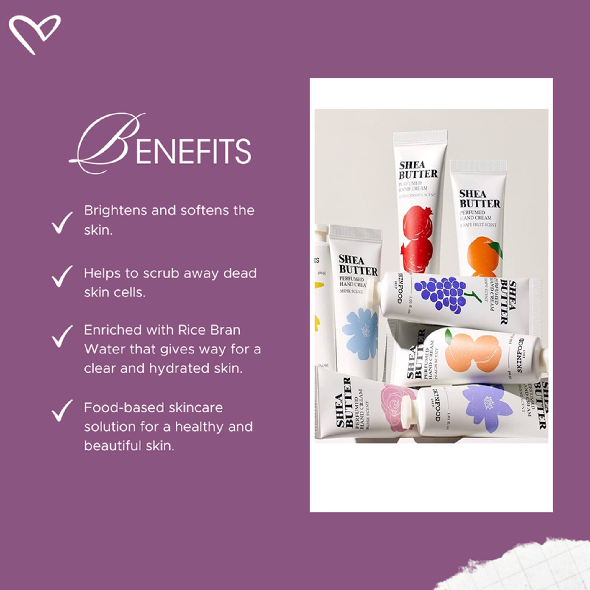 Skinfood Shea Butter Perfumed Hand Cream - Grape Scent | Grocsy