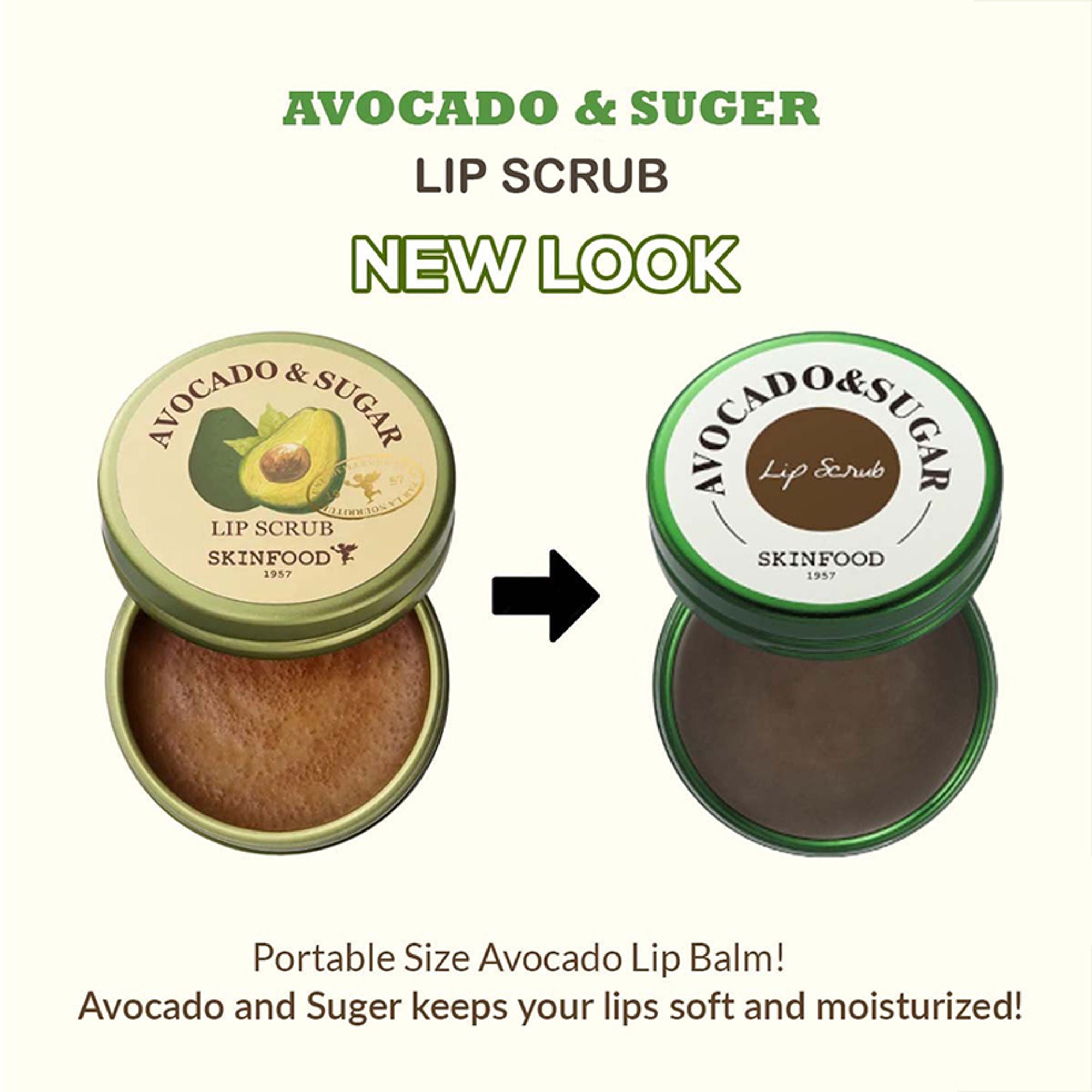 Skinfood Avocado & Sugar Lip Scrub | Grocsy