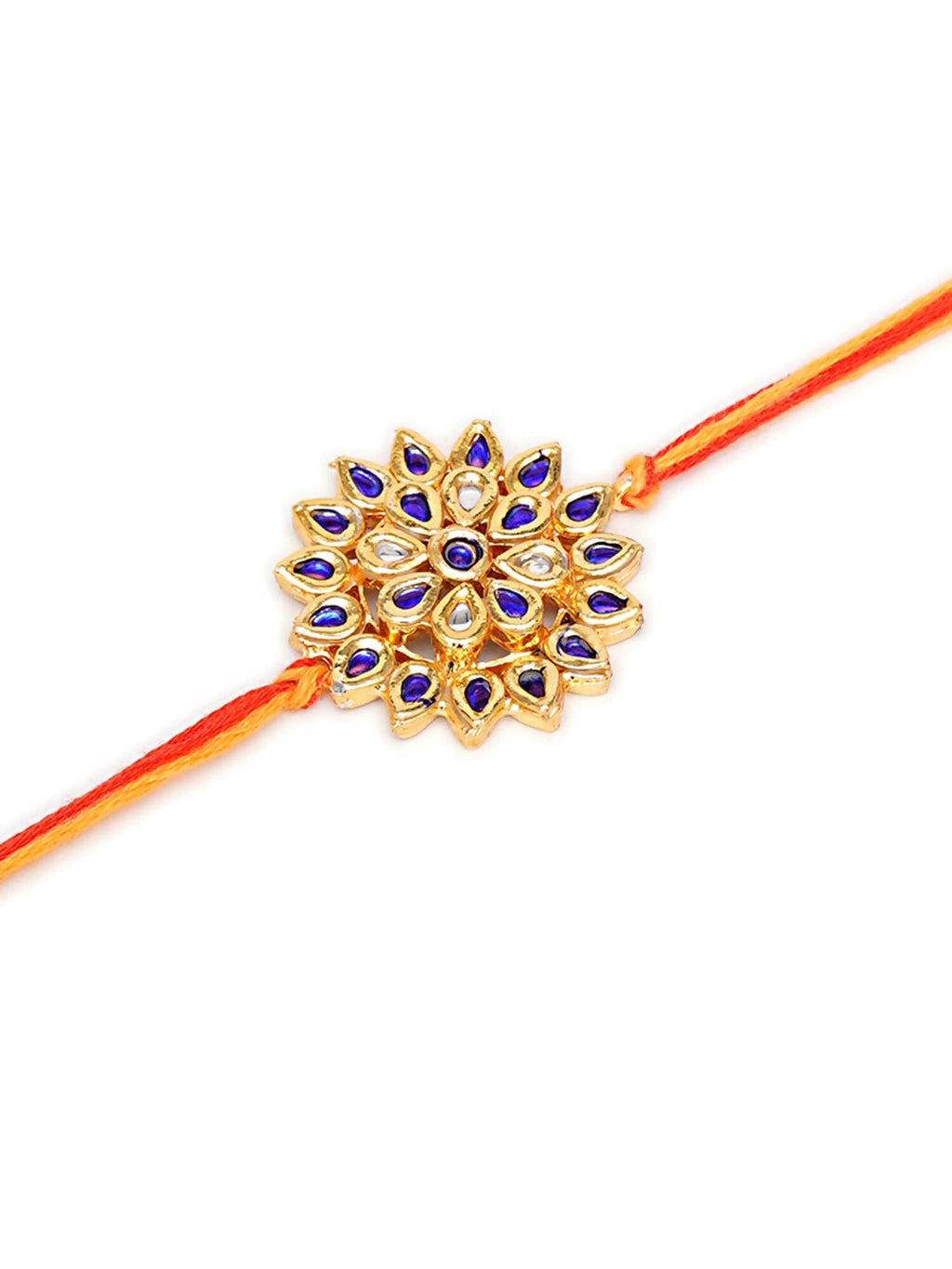 Designer kundan Rakhi - Ruby Raang | Grocsy