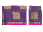 Mimosa Women's Kanchipuram Tussar Silk Purple Saree | Grocsy