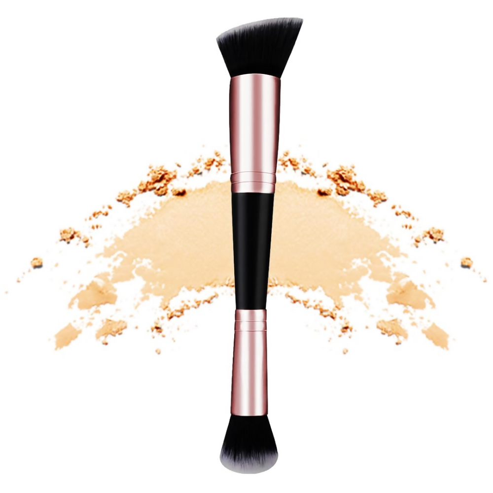 Gleva Multipurpose Kabuki Makeup Brush Dual-Ended Foundation Brush - Dark Brown | Grocsy