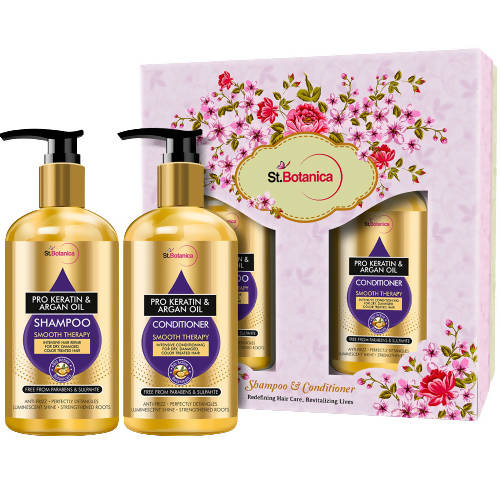 St.Botanica Pro Keratin & Argan Oil Shampoo And Conditioner Kit | Grocsy