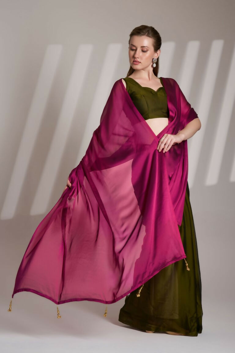 Pink Satin Rangoli Solid Fancy Designer Saree - Nafisa | Grocsy