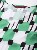 Sangria Women Printed Kurta with Trousers | Grocsy