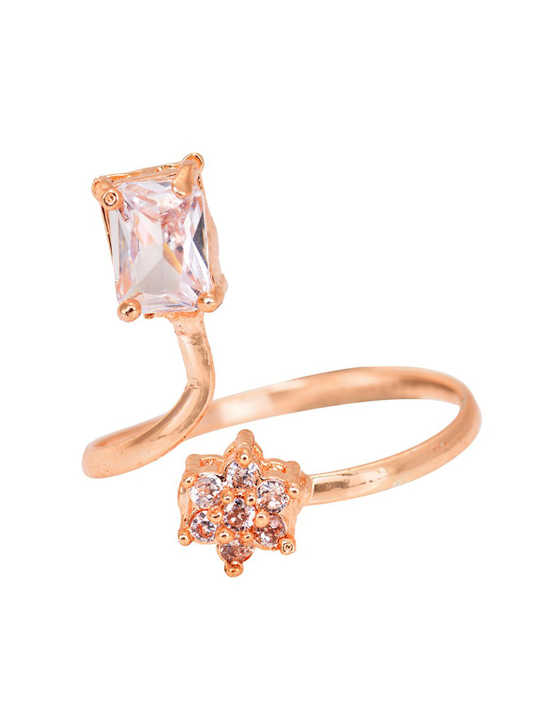 Saraf RS Jewellery Rose Gold-Polished AD Studded Designer Jewellery Set | Grocsy
