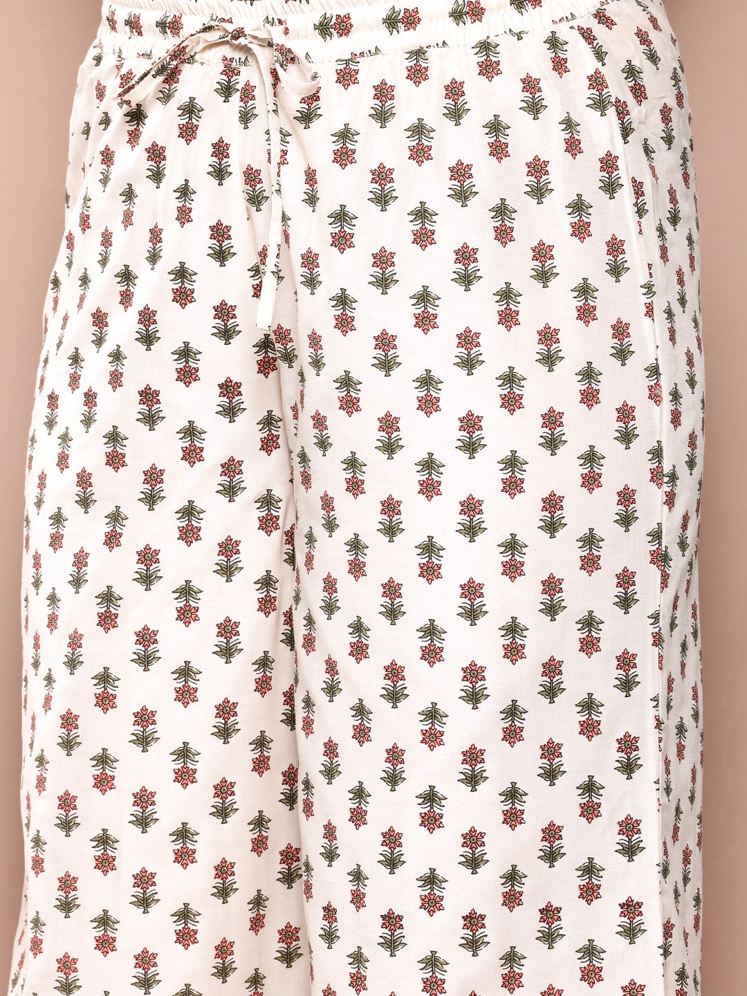 Sztori Plus Size Floral Printed Regular Gotta Patti Kurta with Palazzos | Grocsy