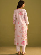 Indo Era Women Floral Printed Regular Kurta with Trousers | Grocsy