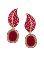 Shoshaa Set of 2 Gold-Polished Handcrafted Contemporary Drop Earrings | Grocsy