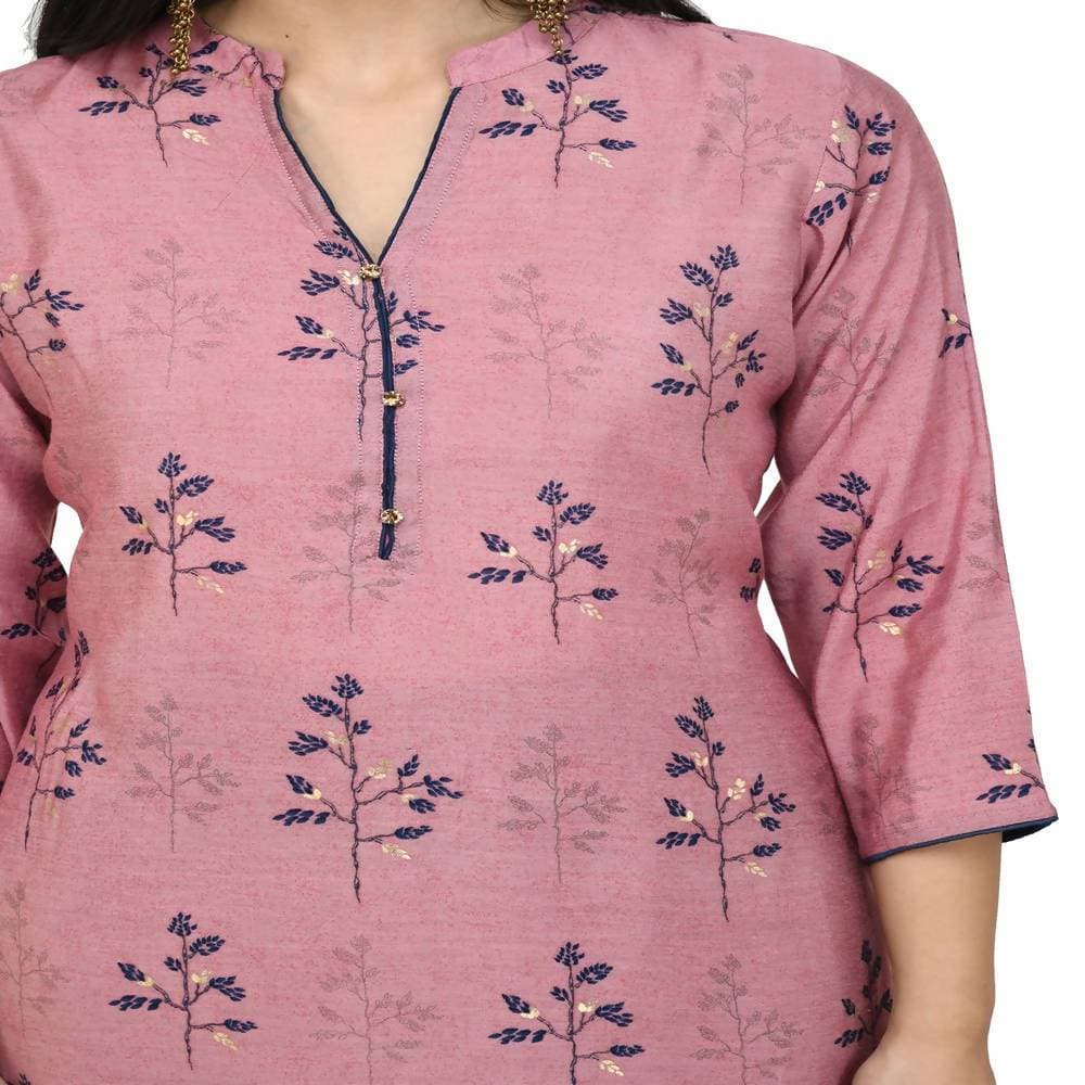 Lagi Women's Pink Printed Straight Kurta & Pant (MC41B) | Grocsy