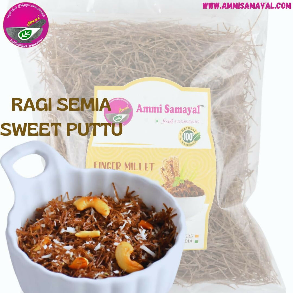 Ammi Samayal Ragi Vermicelli (Semiya/Sevai) and Natural Jaggery Combo | Grocsy
