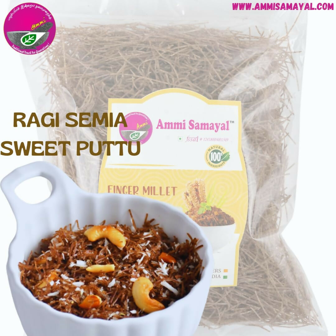 Ammi Samayal Ragi Vermicelli (Semiya/Sevai) and Natural Jaggery Combo | Grocsy
